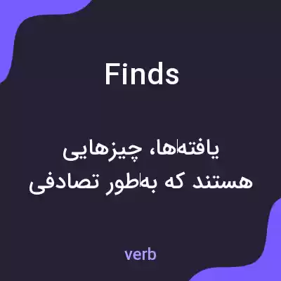 معنی finds به فارسی معنی finds به فارسی
