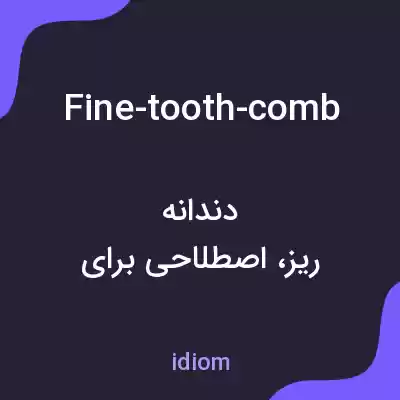 معنی fine-tooth-comb به فارسی معنی fine-tooth-comb به فارسی