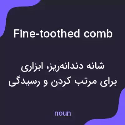 معنی fine-toothed comb به فارسی معنی fine-toothed comb به فارسی