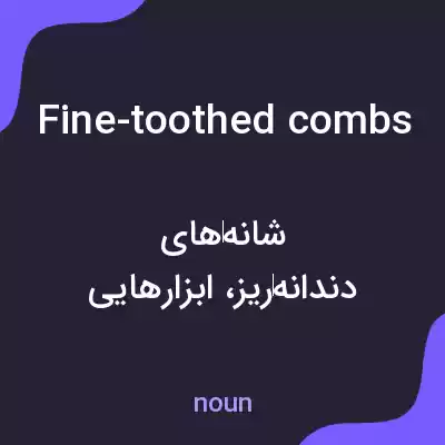معنی fine-toothed combs به فارسی معنی fine-toothed combs به فارسی
