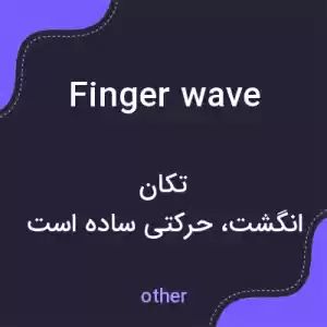 معنی finger wave به فارسی معنی finger wave به فارسی
