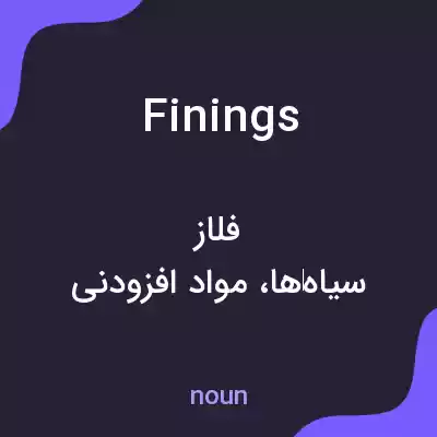 معنی finings به فارسی معنی finings به فارسی