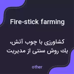 معنی fire-stick farming به فارسی معنی fire-stick farming به فارسی