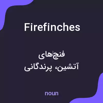 معنی firefinches به فارسی معنی firefinches به فارسی