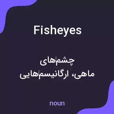 معنی fisheyes به فارسی