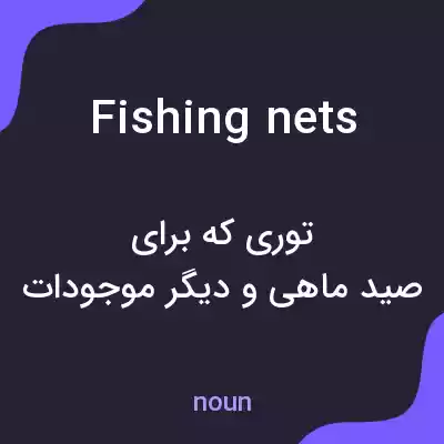 معنی fishing nets به فارسی معنی fishing nets به فارسی