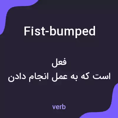 معنی fist-bumped به فارسی معنی fist-bumped به فارسی