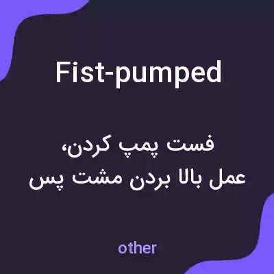 معنی fist-pumped به فارسی معنی fist-pumped به فارسی