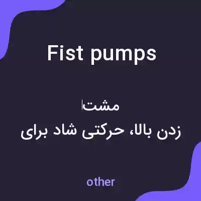 معنی fist pumps به فارسی معنی fist pumps به فارسی