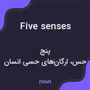 معنی five senses به فارسی معنی five senses به فارسی