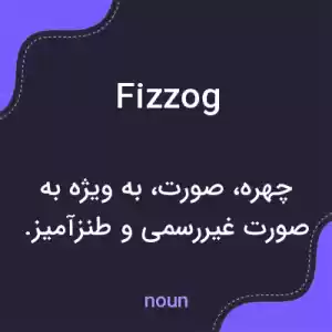 معنی fizzog به فارسی