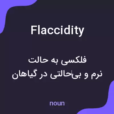 معنی flaccidity به فارسی معنی flaccidity به فارسی