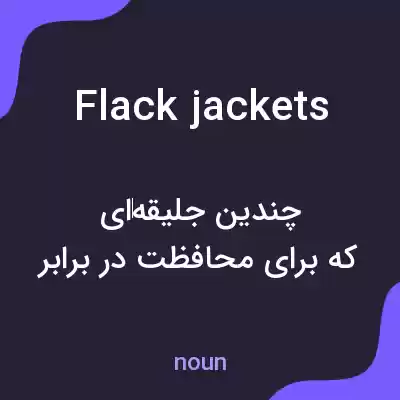 معنی flack jackets به فارسی معنی flack jackets به فارسی