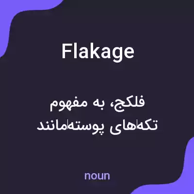 معنی flakage به فارسی معنی flakage به فارسی