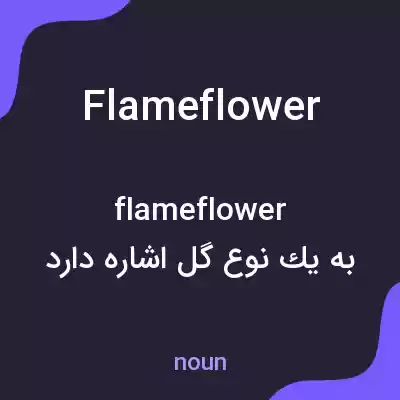 معنی flameflower به فارسی معنی flameflower به فارسی