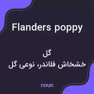معنی flanders poppy به فارسی