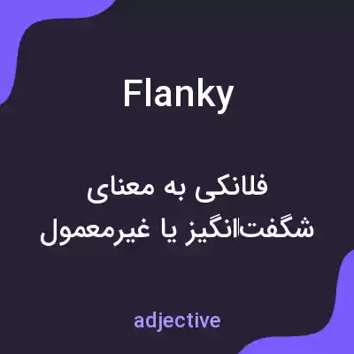 معنی flanky به فارسی معنی flanky به فارسی