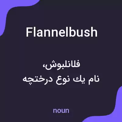 معنی flannelbush به فارسی معنی flannelbush به فارسی