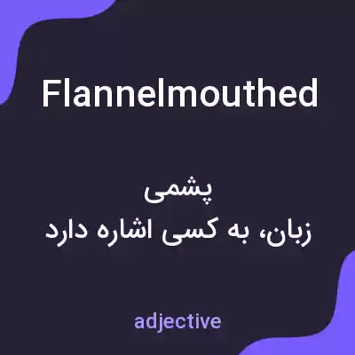 معنی flannelmouthed به فارسی معنی flannelmouthed به فارسی