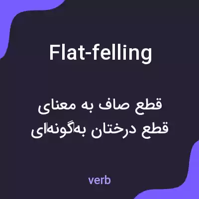 معنی flat-felling به فارسی معنی flat-felling به فارسی