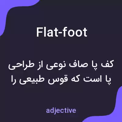 معنی flat-foot به فارسی معنی flat-foot به فارسی