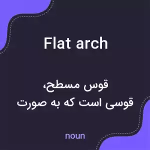 معنی flat arch به فارسی معنی flat arch به فارسی