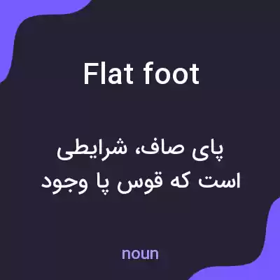 معنی flatfoot به فارسی معنی flatfoot به فارسی
