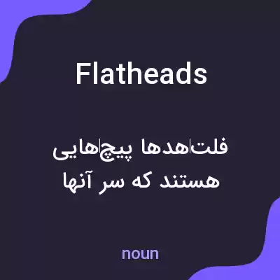 معنی flatheads به فارسی معنی flatheads به فارسی