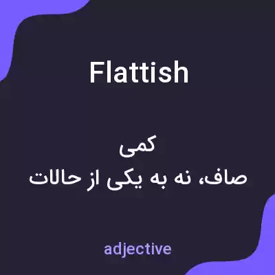 معنی flattish به فارسی معنی flattish به فارسی