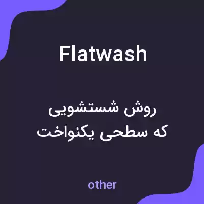 معنی flatwash به فارسی معنی flatwash به فارسی