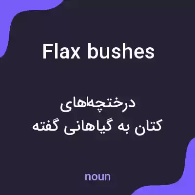 معنی flax bushes به فارسی معنی flax bushes به فارسی
