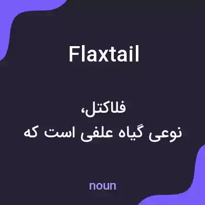معنی flaxtail به فارسی معنی flaxtail به فارسی