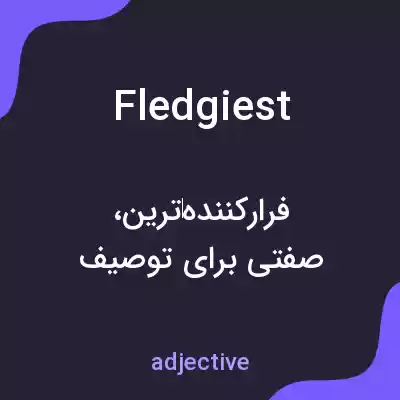 معنی fledgiest به فارسی معنی fledgiest به فارسی