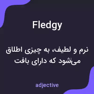 معنی fledgy به فارسی معنی fledgy به فارسی