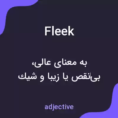 معنی fleek به فارسی معنی fleek به فارسی