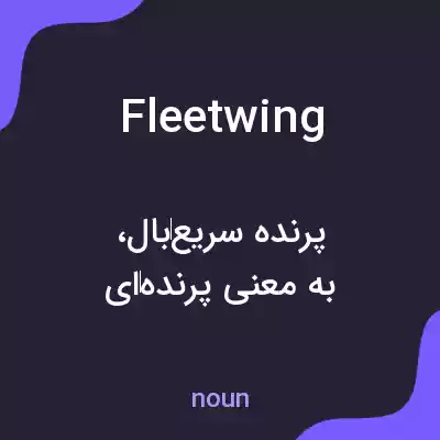 معنی fleetwing به فارسی معنی fleetwing به فارسی