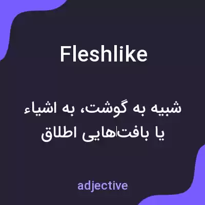 معنی fleshlike به فارسی معنی fleshlike به فارسی