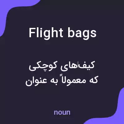 معنی flight bags به فارسی معنی flight bags به فارسی