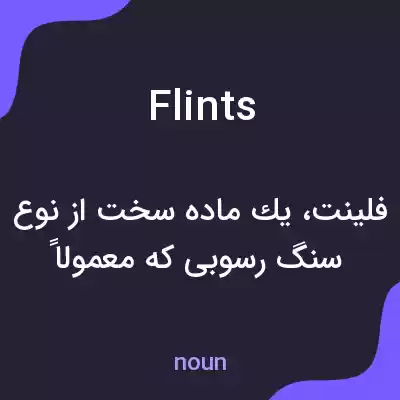 معنی flints به فارسی معنی flints به فارسی