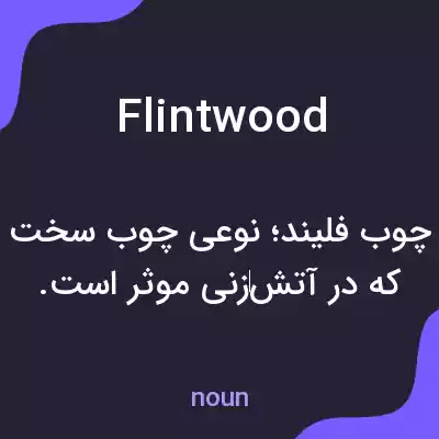معنی flintwood به فارسی معنی flintwood به فارسی