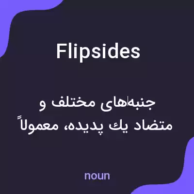 معنی flip sides به فارسی