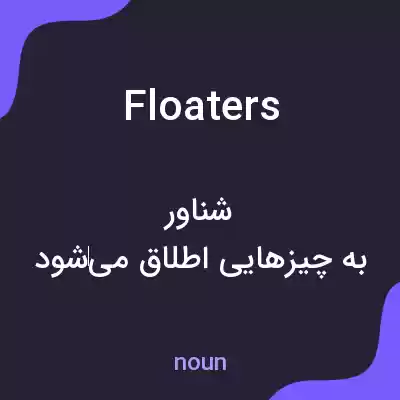 معنی floaters به فارسی معنی floaters به فارسی