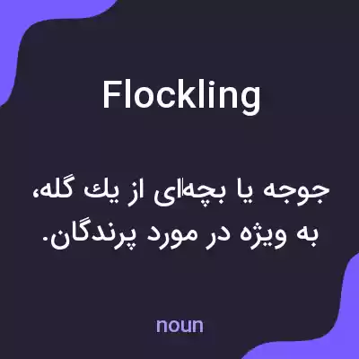معنی flockling به فارسی معنی flockling به فارسی