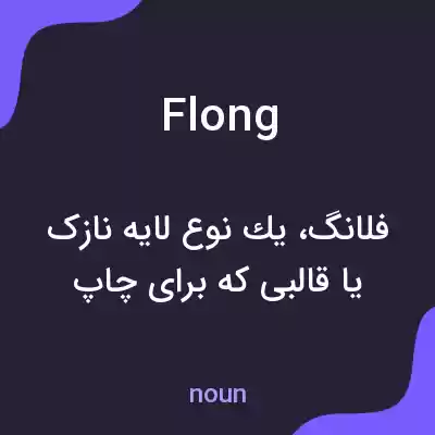 معنی flong به فارسی معنی flong به فارسی