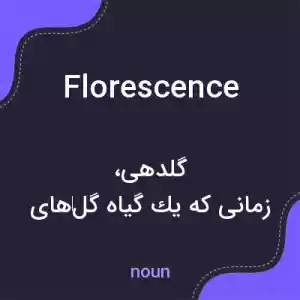 معنی florescence به فارسی معنی florescence به فارسی