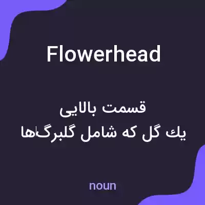 معنی flower head به فارسی معنی flower head به فارسی