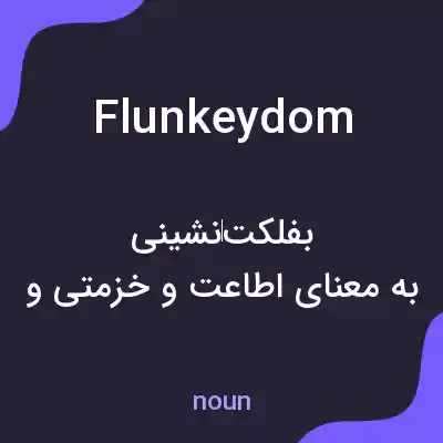 معنی flunkeydom به فارسی