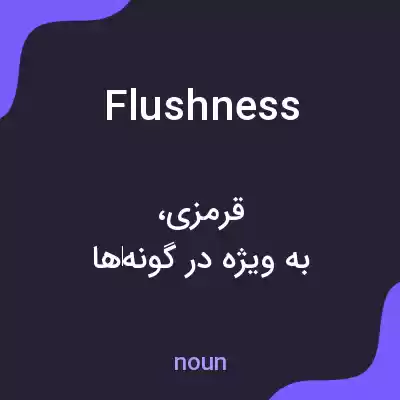 معنی flushness به فارسی معنی flushness به فارسی