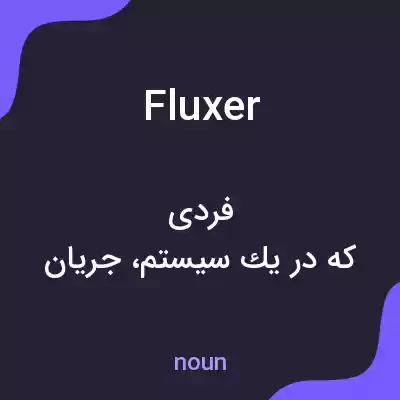 معنی fluxer به فارسی معنی fluxer به فارسی