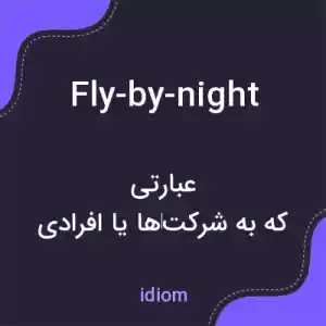 معنی fly-by-night به فارسی معنی fly-by-night به فارسی
